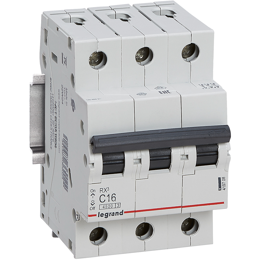 Siguranta automata Legrand, 3P, 16A, curba C, 4.5kA