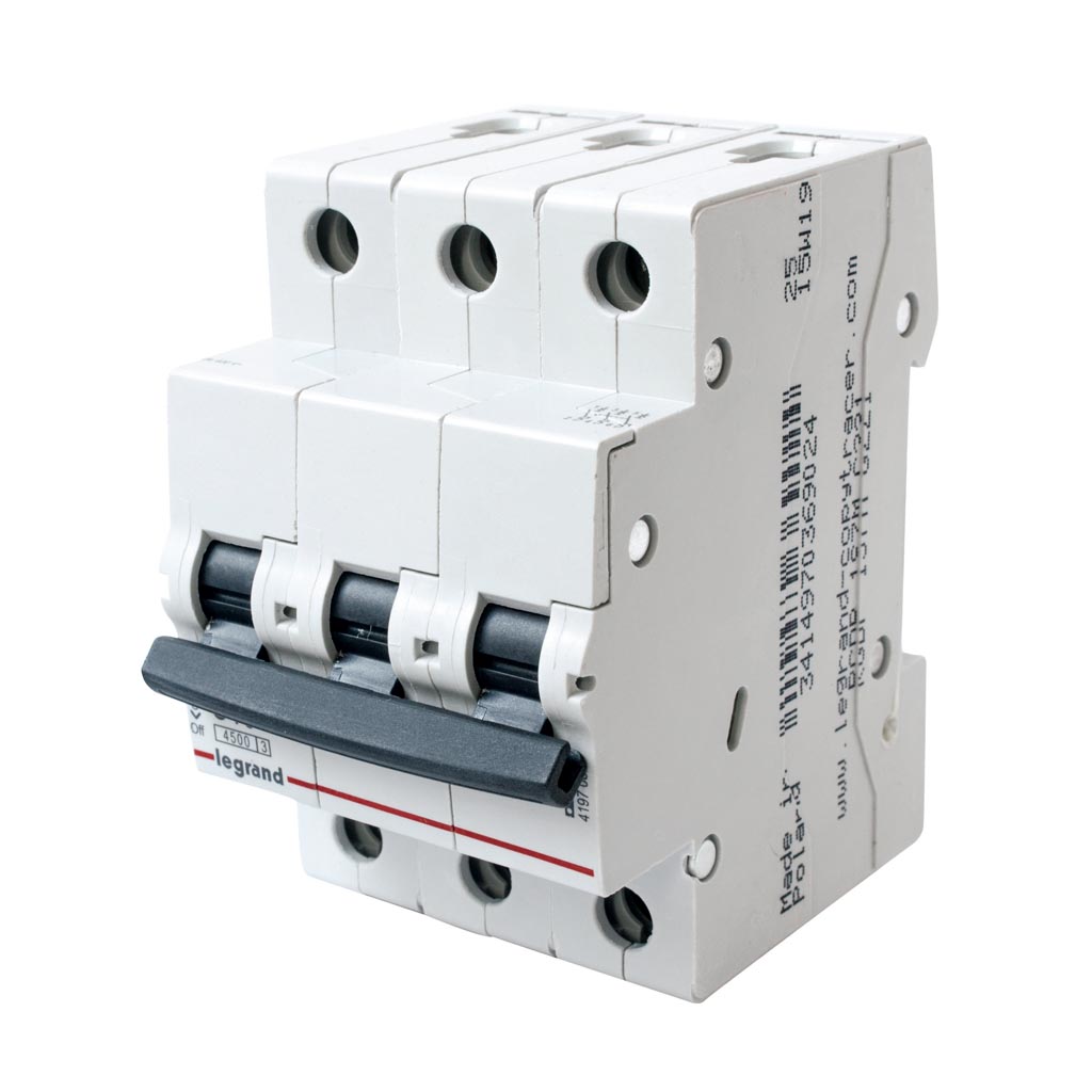 Disjunctor electric tripolar 25 A, 4.5 kA, 400 V  Legrand