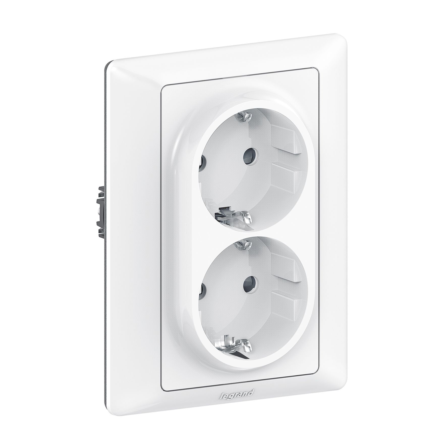 Priza dubla LEGRAND Valena Life 755702, 2P+T, 16A, alb