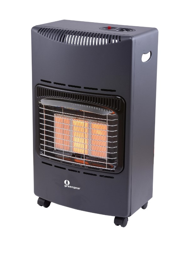 Soba pe gaz din ceramica Greengear, 4.2 kW, 45.8 x 46 x 72 cm, negru