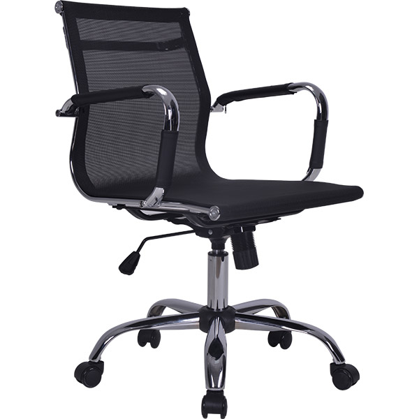 Scaun birou operational MYRIA 3502BK, plasa, negru