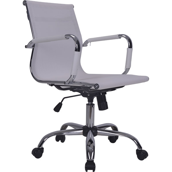 Scaun birou operational MYRIA 3502WH, plasa, alb