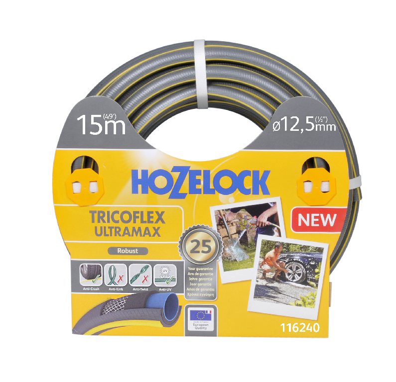Furtun de gradina Hozelock, lungime 15 m, diametru 12,5 mm (racord 1/2)