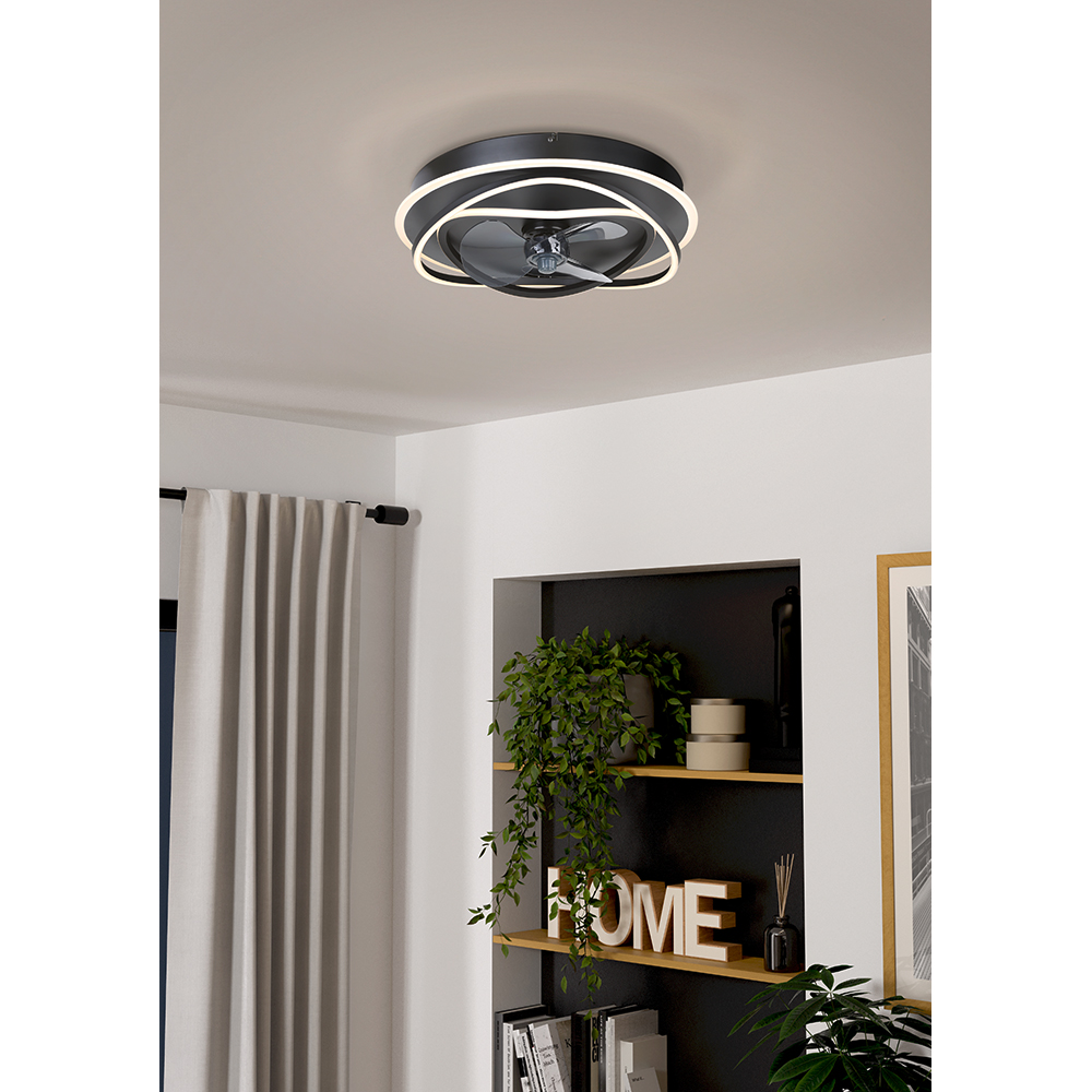 Plafoniera EGLO Namori, 4x9W, 4400lm, 50cm, negru