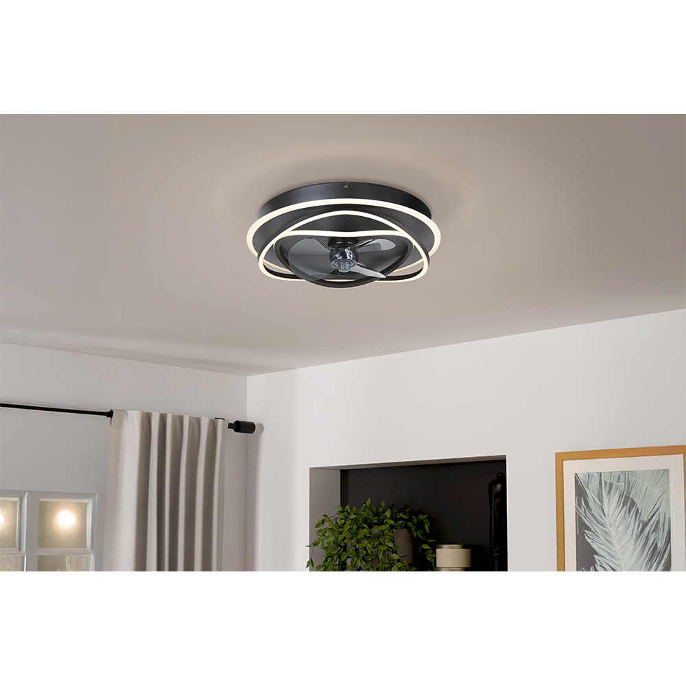 Plafoniera EGLO Namori, 4x9W, 4400lm, 50cm, negru