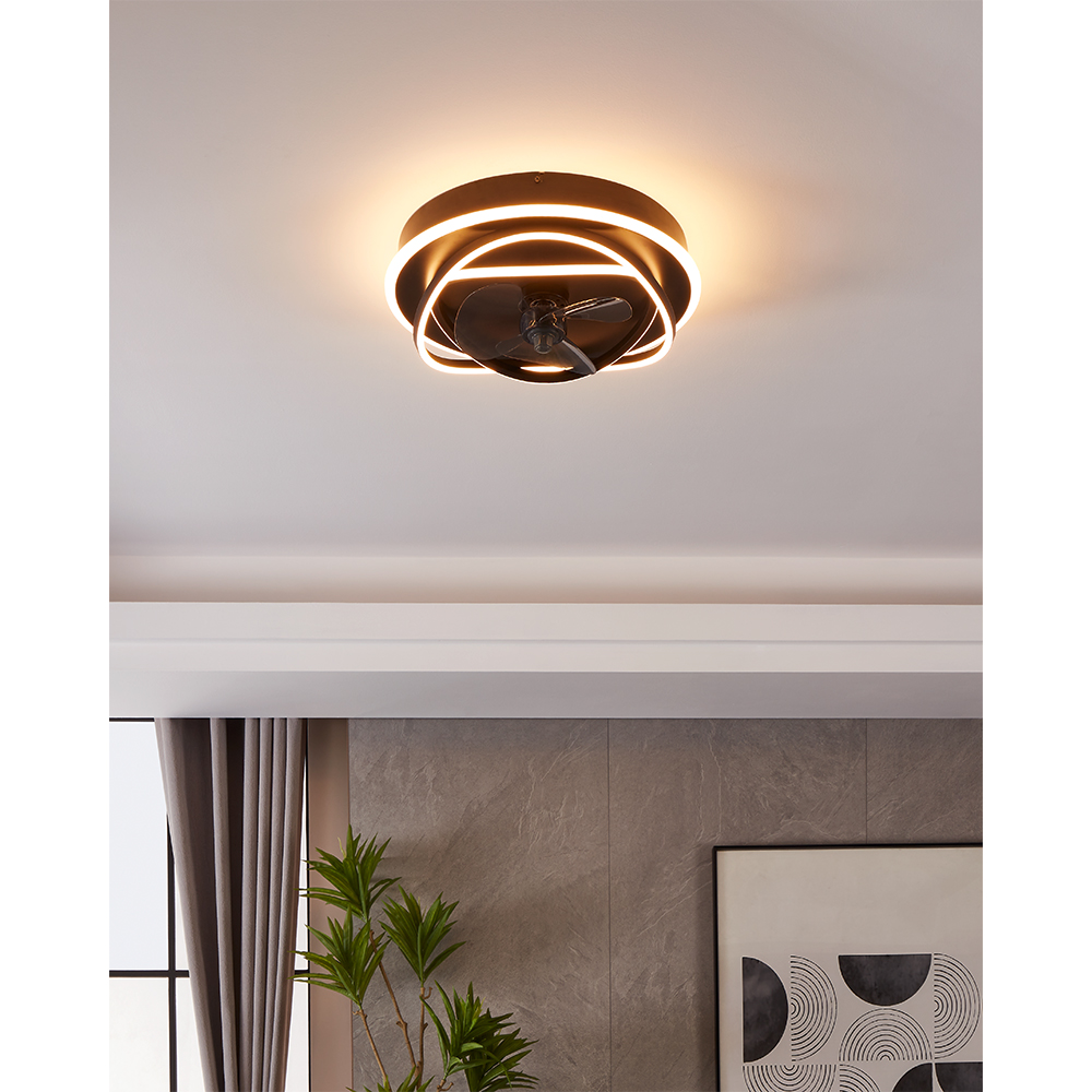 Plafoniera EGLO Namori, 4x9W, 4400lm, 50cm, negru