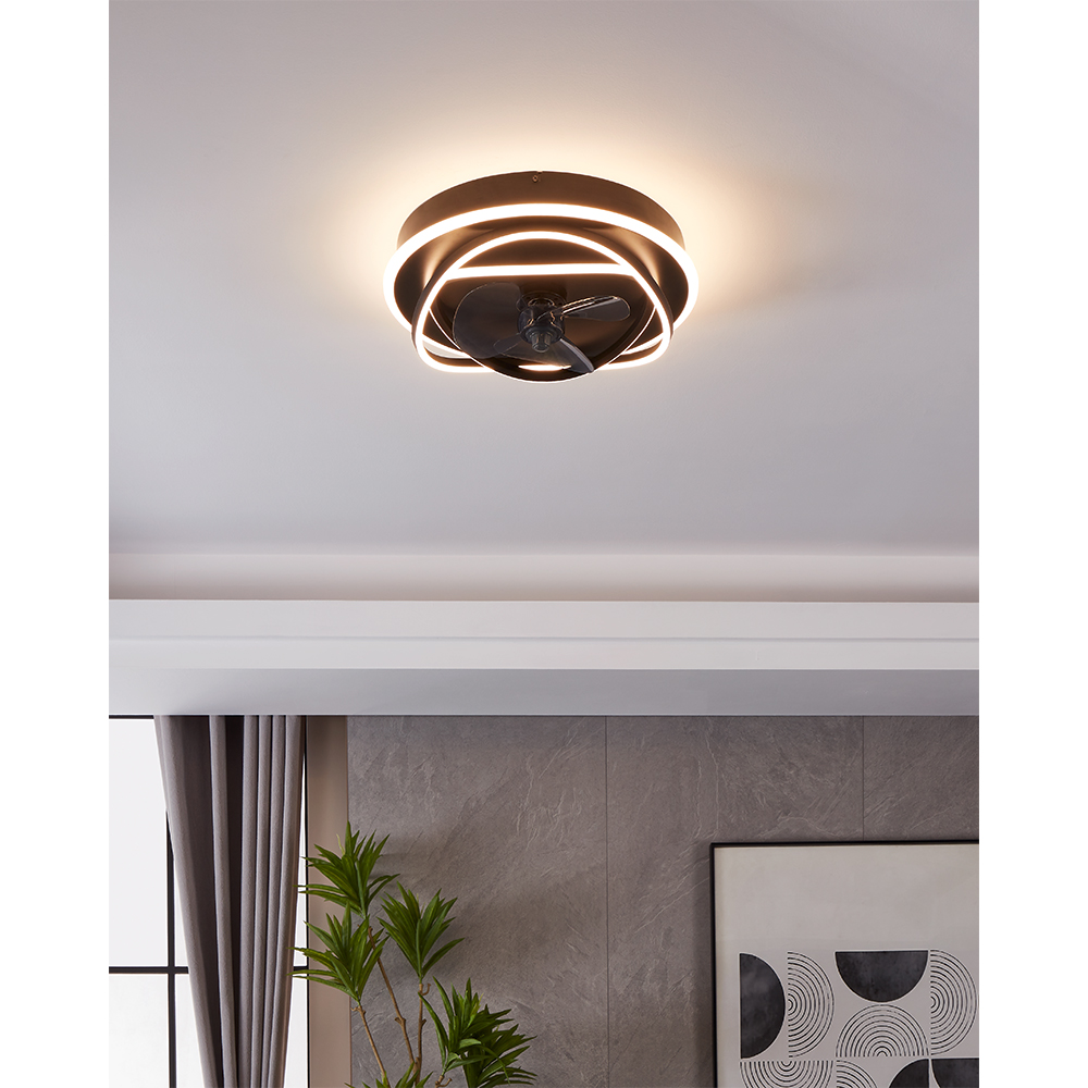 Plafoniera EGLO Namori, 4x9W, 4400lm, 50cm, negru
