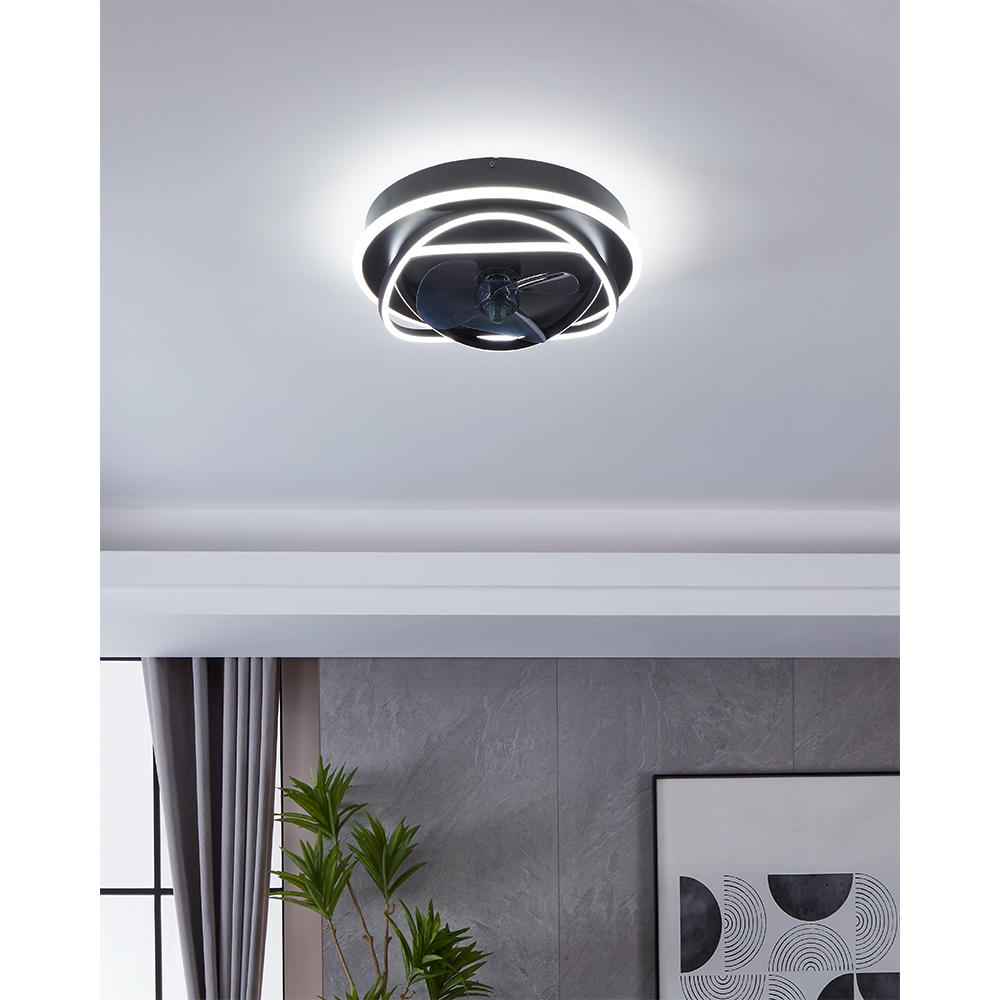 Plafoniera EGLO Namori, 4x9W, 4400lm, 50cm, negru