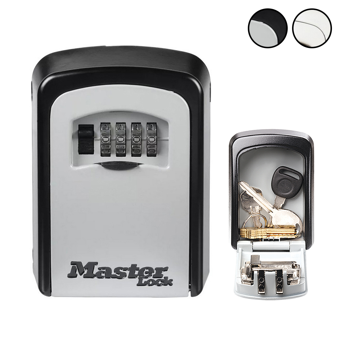 Caseta chei Master Lock 5401EURD, 85 x 35 x 119 mm, argintu-negru