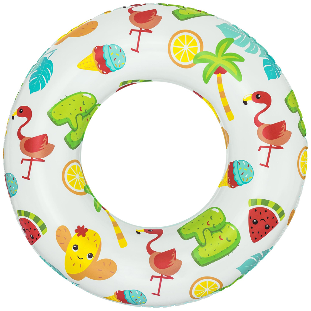 Colac de inot gonflabil BESTWAY, 61 cm, 3-6 ani, model tropical, 1 buc
