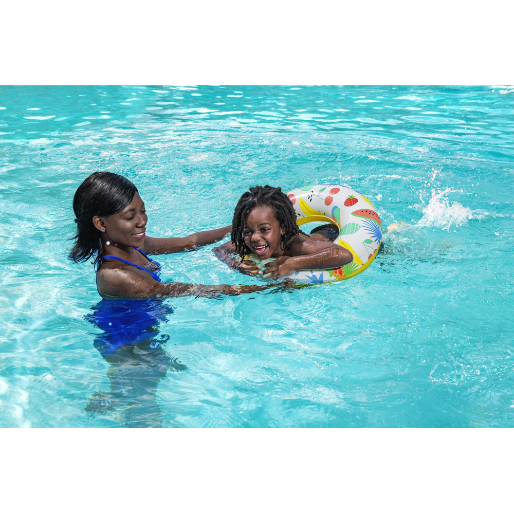 Colac de inot gonflabil BESTWAY, 61 cm, 3-6 ani, model tropical, 1 buc