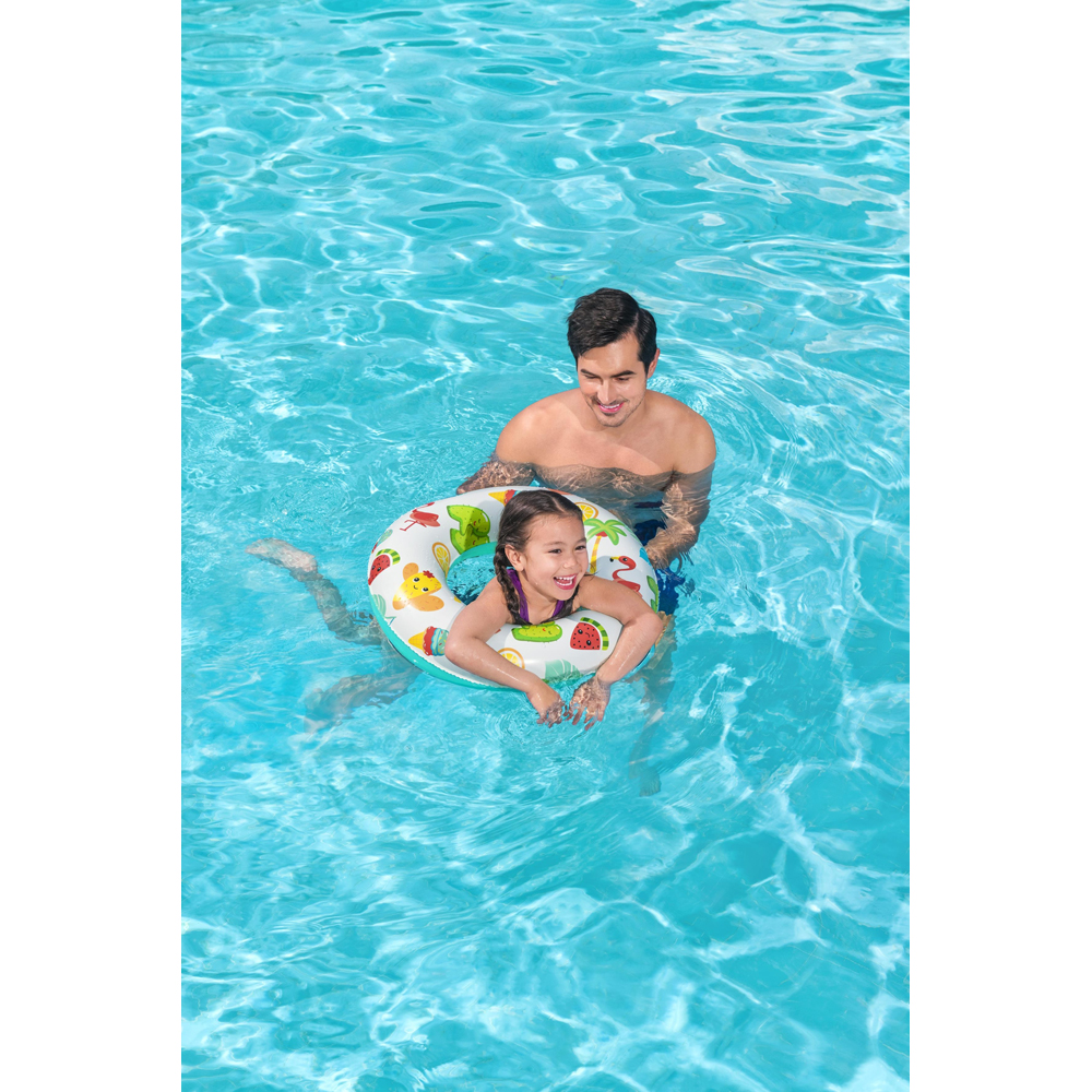 Colac de inot gonflabil BESTWAY, 61 cm, 3-6 ani, model tropical, 1 buc