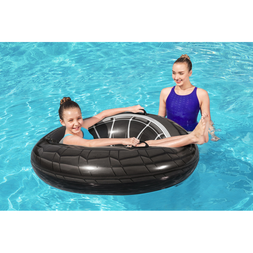 Colac de inot gonflabil BESTWAY, 119 cm, 12 ani+, model roata masina