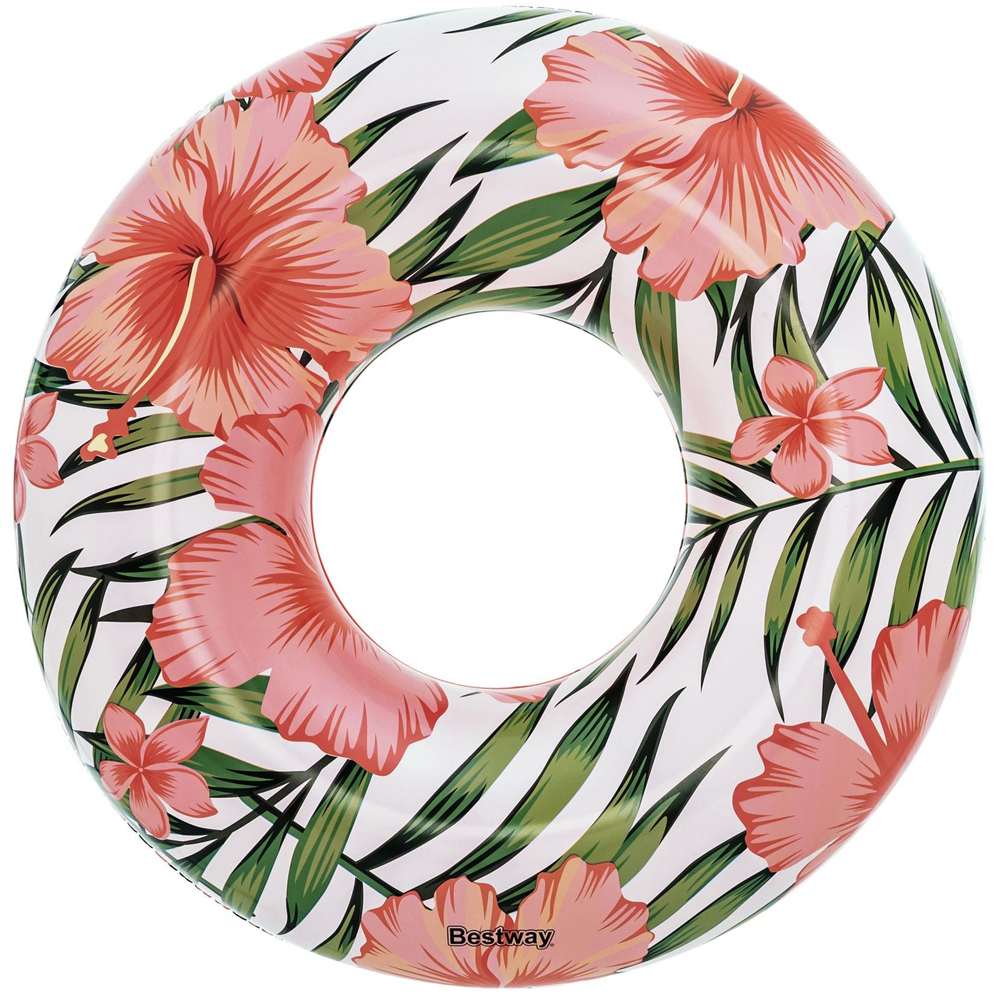 Colac de inot gonflabil BESTWAY, 119 cm, 12 ani+, model tropical, 1 buc
