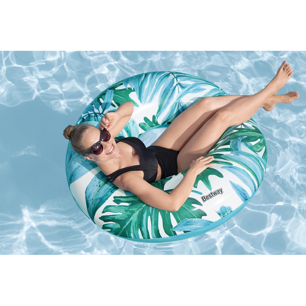 Colac de inot gonflabil BESTWAY, 119 cm, 12 ani+, model tropical, 1 buc