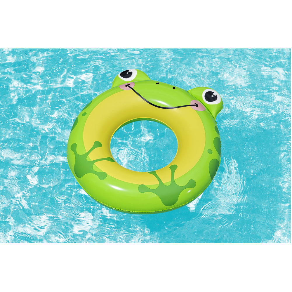 Colac de inot gonflabil BESTWAY, 85 cm, 3-6 ani, capacitate maxima 60 kg, model animalute, 1 buc
