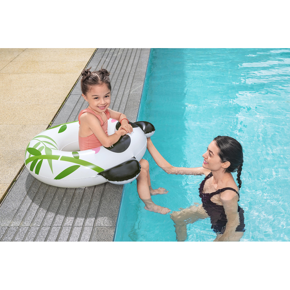 Colac de inot gonflabil BESTWAY, 85 cm, 3-6 ani, capacitate maxima 60 kg, model animalute, 1 buc