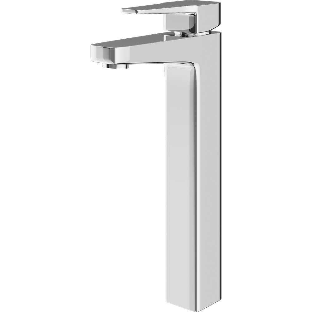 Baterie lavoar GOODHOME Teesta, inaltime 30.1 cm, alama, argintiu