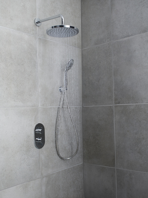 Set de dus, incastrabil, inox, cu derivator  GoodHome Cavally