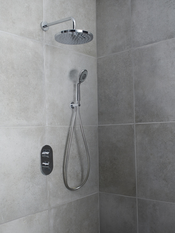 Set de dus, incastrabil, inox, cu derivator  GoodHome Cavally
