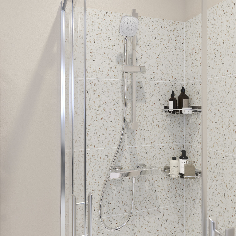 Set dus GOODHOME Teesta, termostat, 1 functie, crom