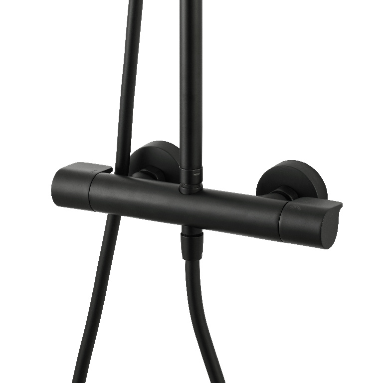 Coloana dus GOODHOME Cavally, termostat, 3 functii, negru