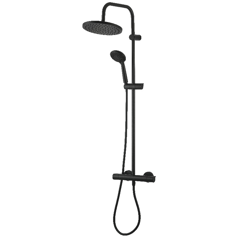 Coloana dus GOODHOME Cavally, termostat, 3 functii, negru