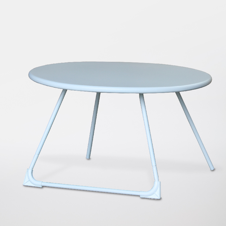 Masa terasa GOODHOME Janeiro, 4 locuri, otel, 70 x 40 cm, maro deschis