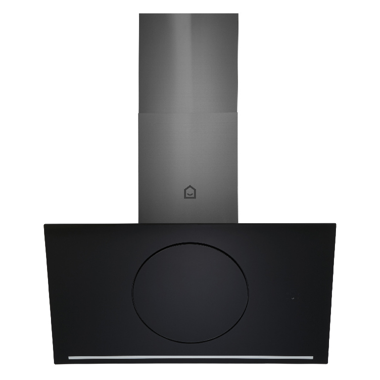 Hota decorativa GoodHome Bamia GHAGRO90, 1 motor, 851 m3/h, L 90 cm, negru