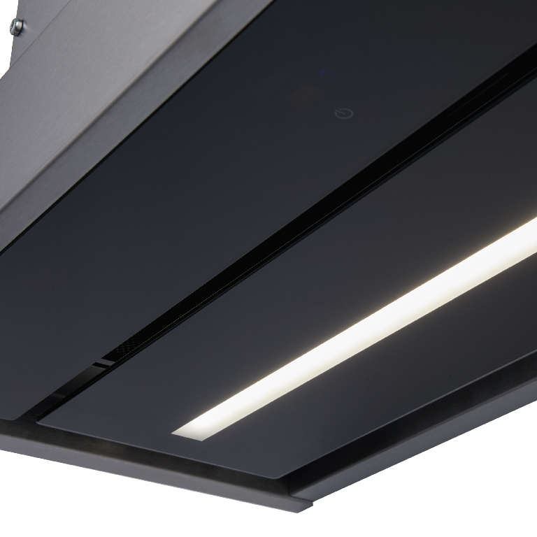 Hota incorporabila GOODHOME Bamia GHIH80, 1 motor, 765 m3/h, L 80 cm, negru-inox