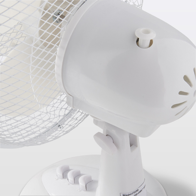 Ventilator de birou, 2 trepte viteza, D 23 cm, 30W, alb