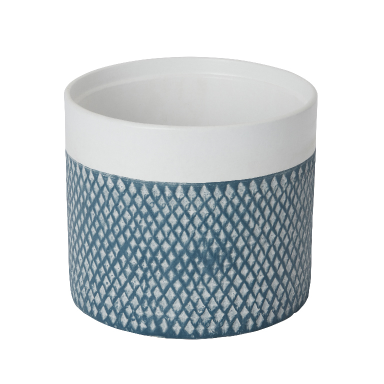 Ghiveci flori GOODHOME, argila, D 19.2 cm, albastru