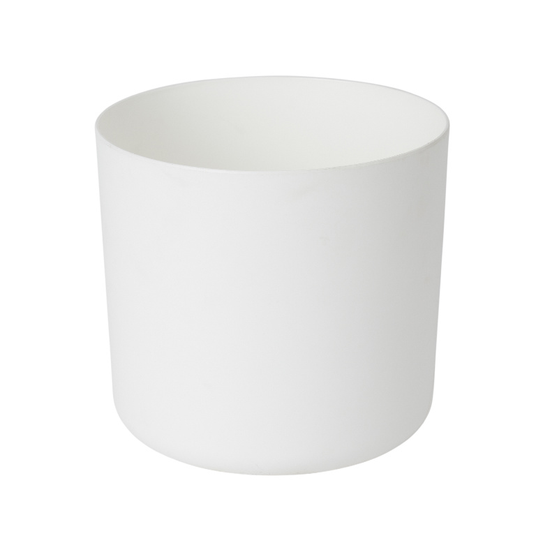 Ghiveci flori GOODHOME, plastic, D 17.6 cm, alb