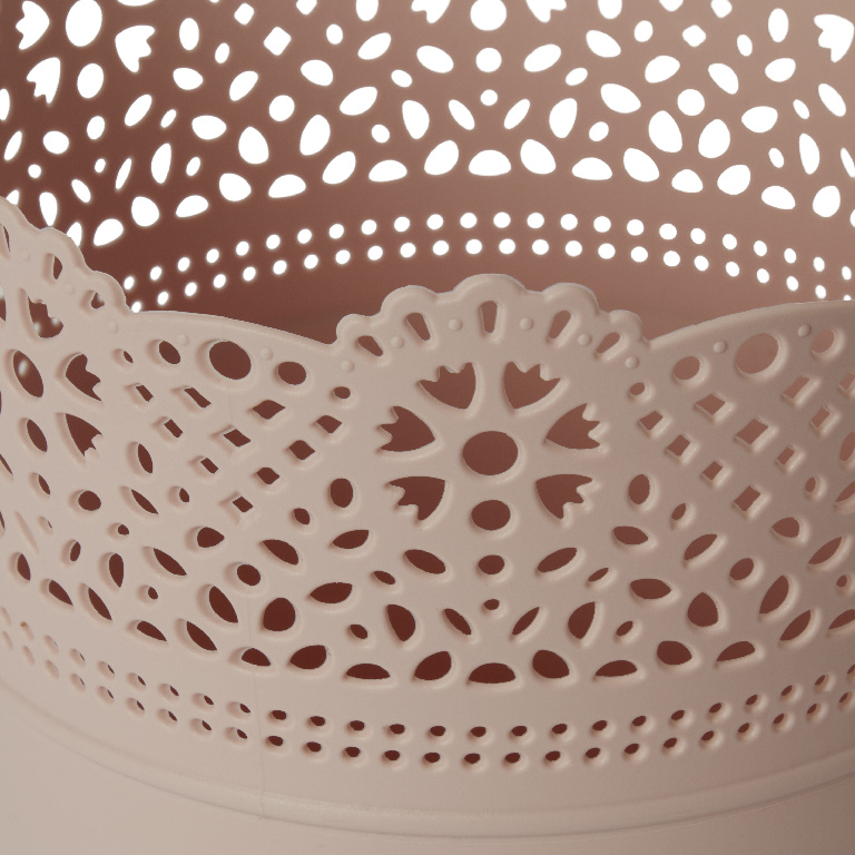 Ghiveci flori GOODHOME Dantela, plastic, D 16 cm, roz