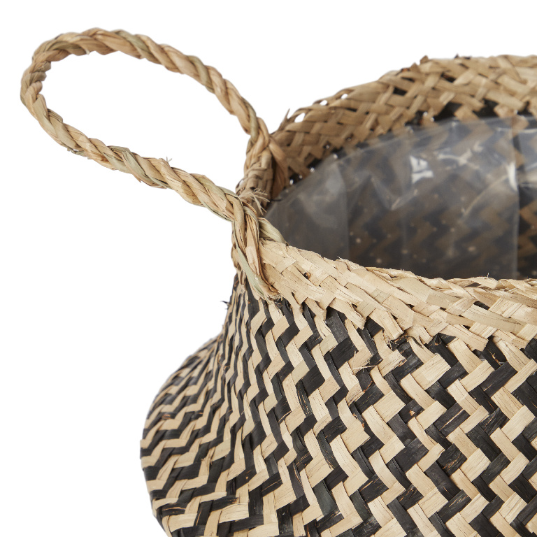 Ghiveci flori GOODHOME, iarba de mare, D 21 cm, negru