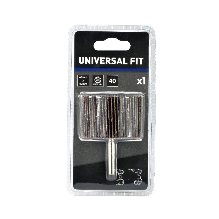 Cilindru abraziv P40, multisuprafete, 60 x 40 mm, oxid de aluminiu  Universal fit