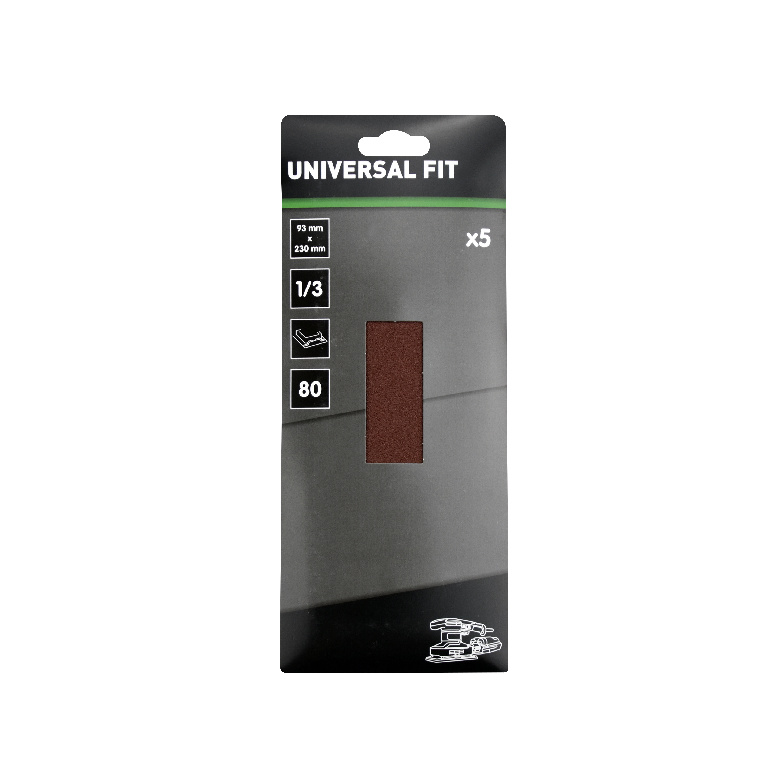 Set foi abrazive smirghel 1/3 Universal Fit, 93 x 230 mm, P80