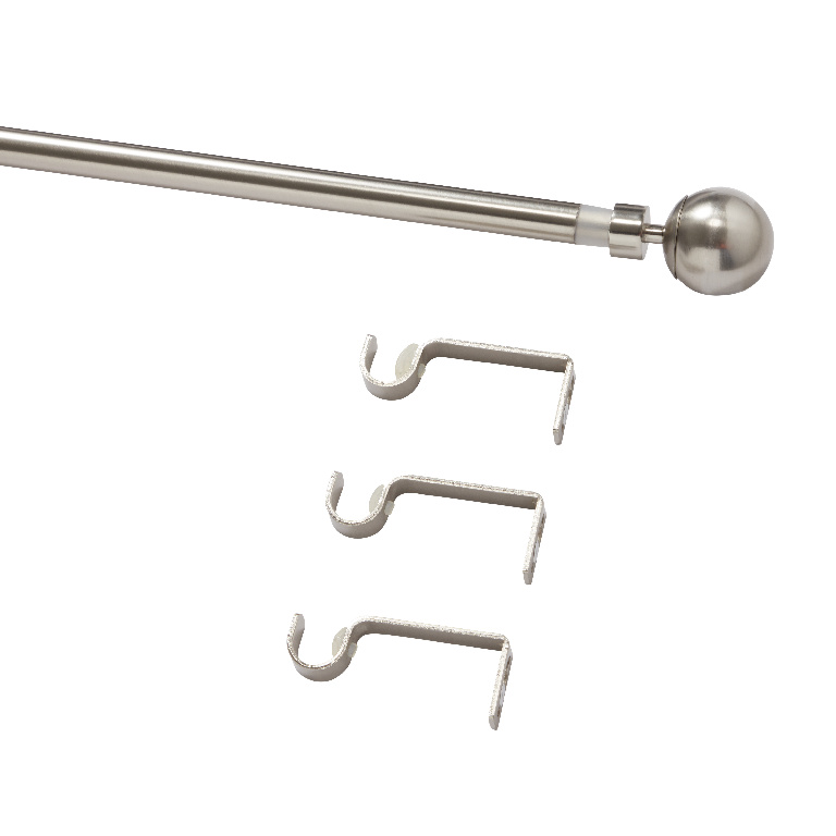 Set galerie simpla extensibila, metal, 210120 cm, diametru 19 mm, gri  GoodHome Athens