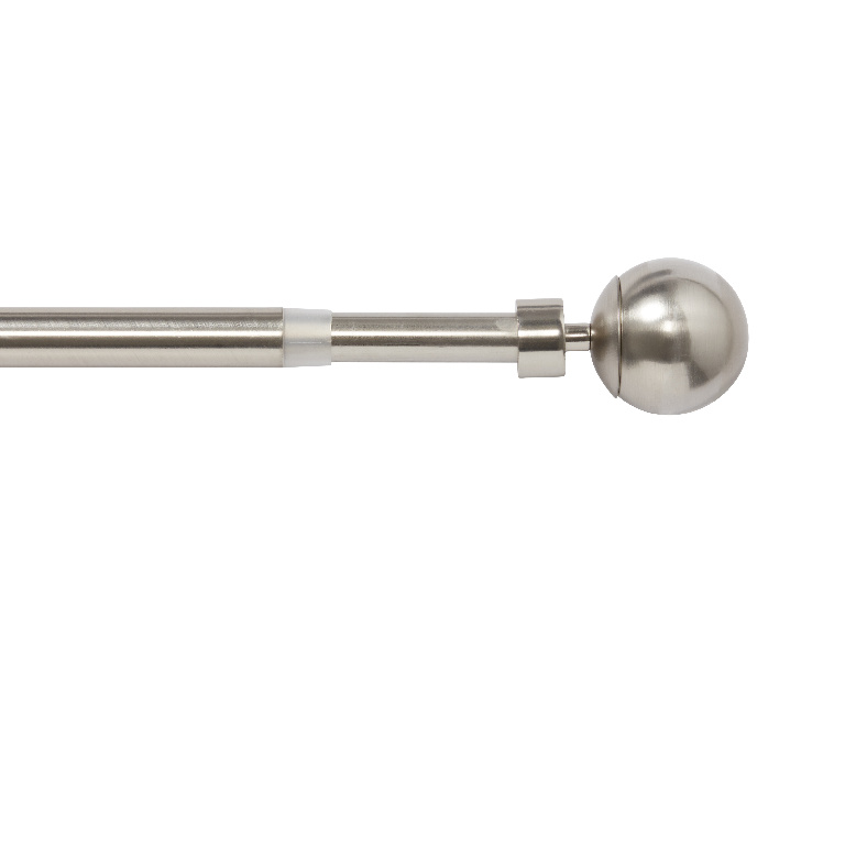 Set galerie simpla extensibila, metal, 210120 cm, diametru 19 mm, gri  GoodHome Athens