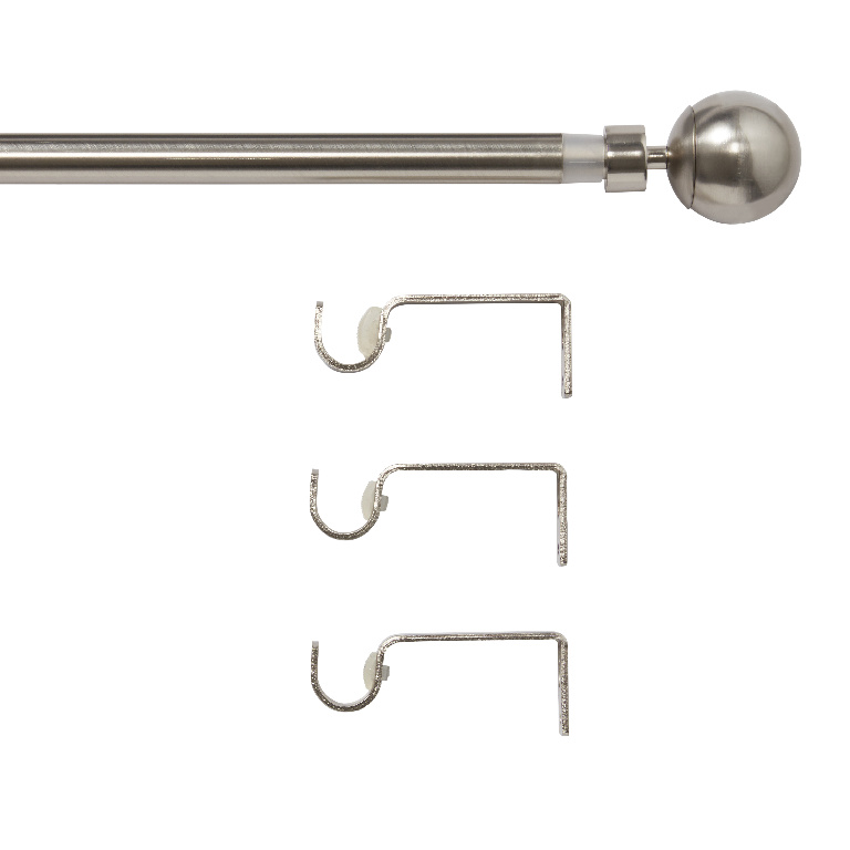 Set galerie simpla extensibila, metal, 210120 cm, diametru 19 mm, gri  GoodHome Athens