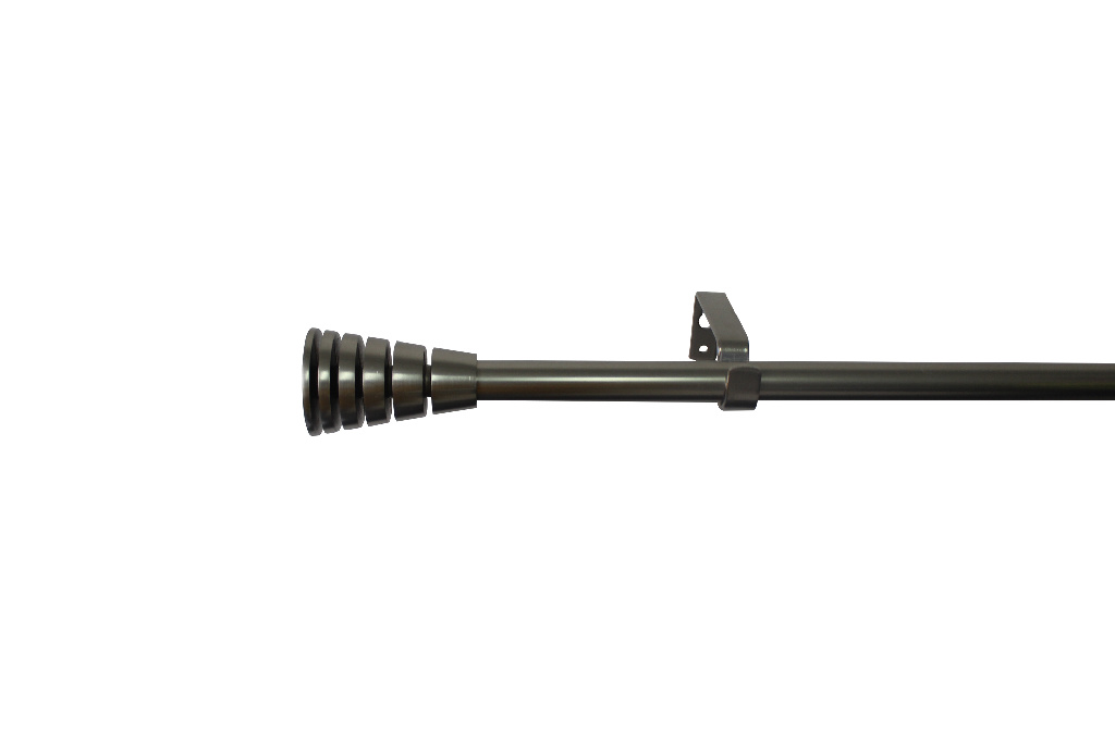 Set galerie simpla extensibila, metal, 210/120 cm, gri, diametru 19 mm  GoodHome Athens