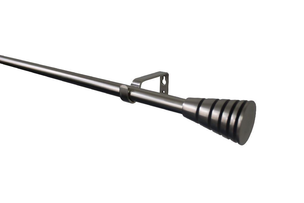 Set galerie simpla extensibila, metal, gri, 330/200 cm, diametru 19 mm  GoodHome Athens