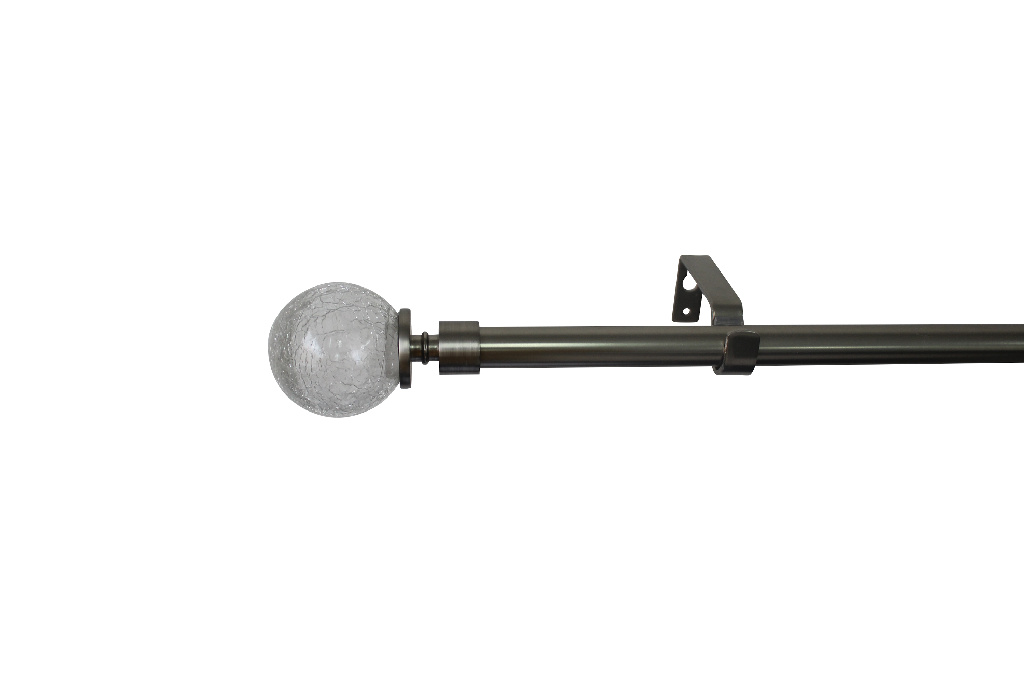 Set galerie simpla extensibila, metal, 330/200 cm, diametru 19 mm, gri  GoodHome Athens