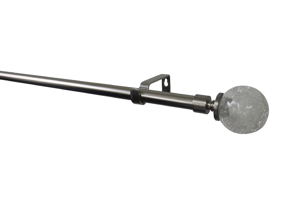 Set galerie simpla extensibila, metal, 330/200 cm, diametru 19 mm, gri  GoodHome Athens