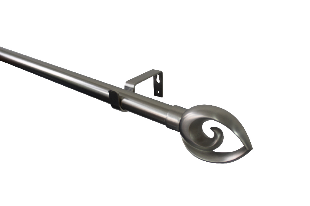 Set galerie simpla, extensibila, metal, 330/200 cm, diametru 28 mm, gri  GoodHome Athens