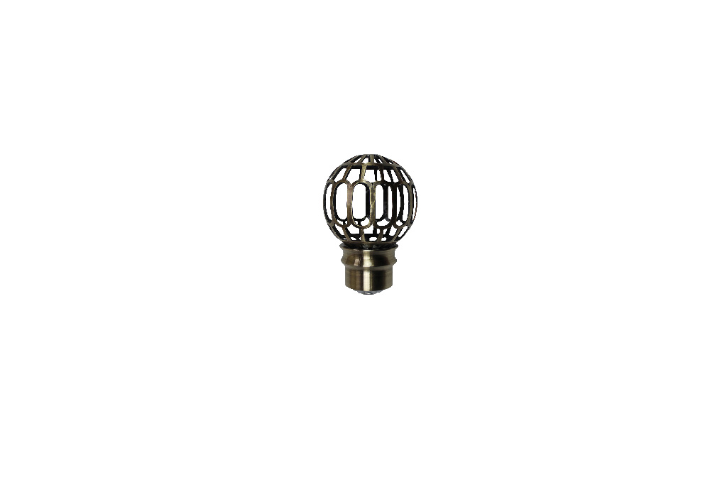 Capat rotund galerie, metal,  2.8 cm, auriu  GoodHome Antiki