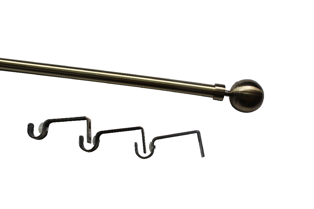 Set galerie simpla extensibila, metal, auriu, 210/120 cm, diametru 19 mm GoodHome Antiki