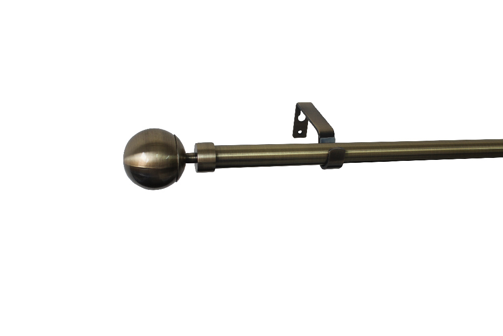 Set galerie simpla extensibila, metal, auriu, 210/120 cm, diametru 19 mm GoodHome Antiki