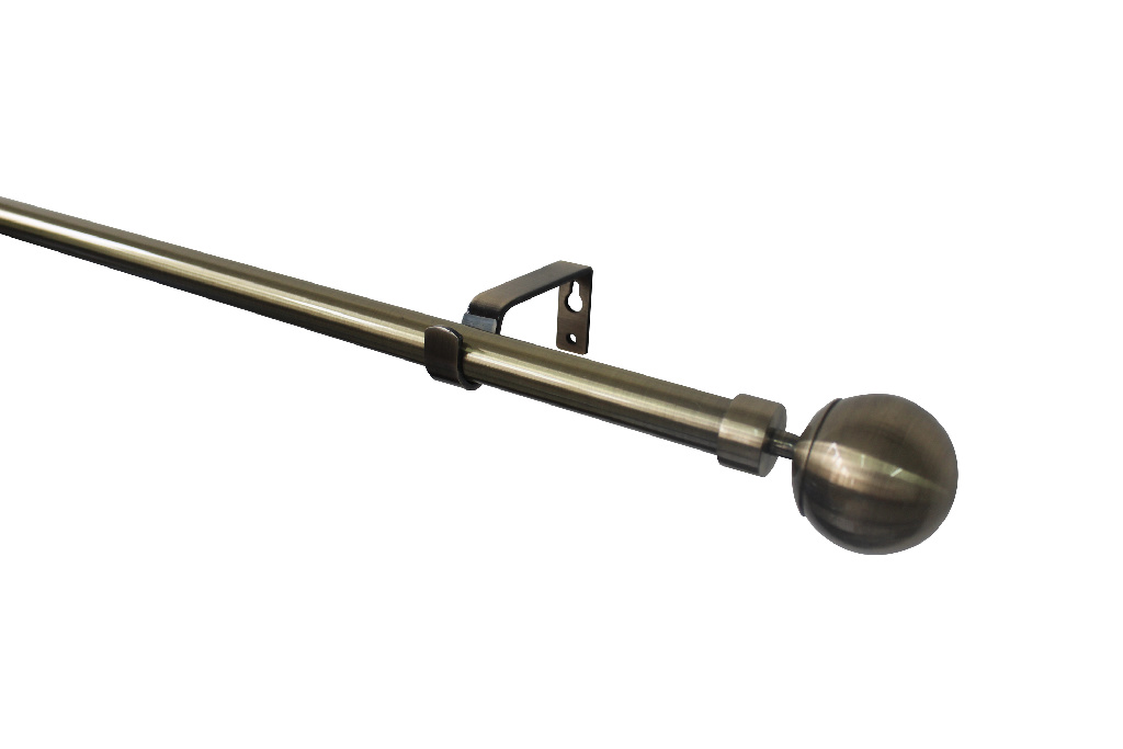Set galerie simpla extensibila, metal, auriu, 210/120 cm, diametru 19 mm GoodHome Antiki