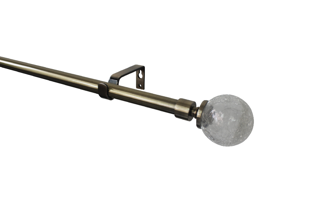 Set galerie simpla extensibila, metal, auriu, 210/120 cm, diametru 19 mm GoodHome Antiki